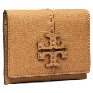 Tory Burch McGraw Leather Flap Card Case OS NEW